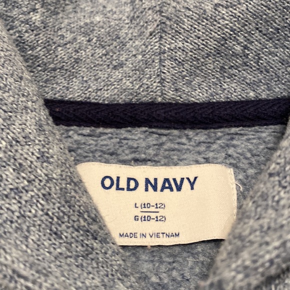 Boy’s Size L (10-12) Steel Blue Heather Cowl Neck Old Navy Sweater/Fleece-EUC - Picture 4 of 5